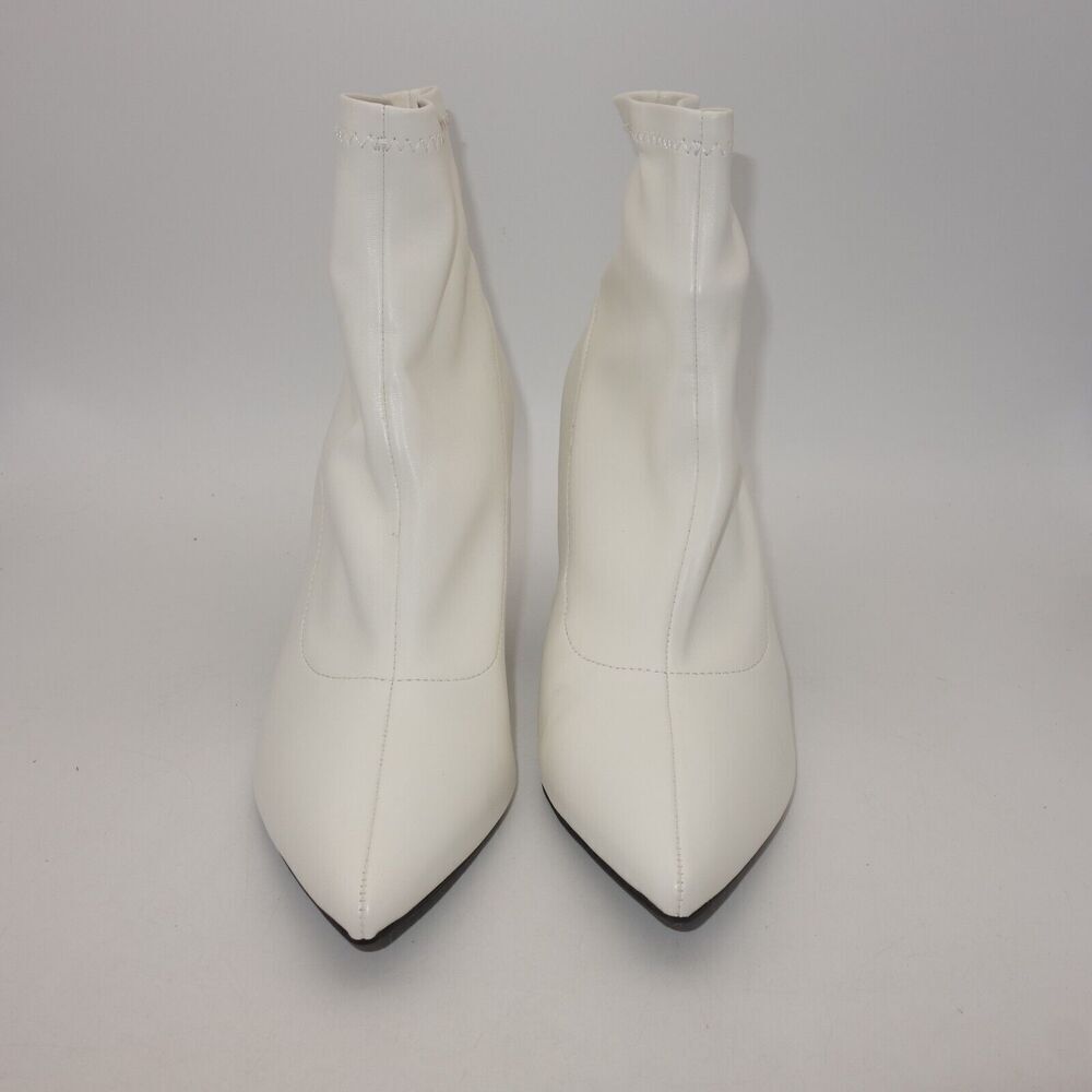 NEW INC International Concepts Women' s 11 White Bray Pointed Toe Ankle Booties